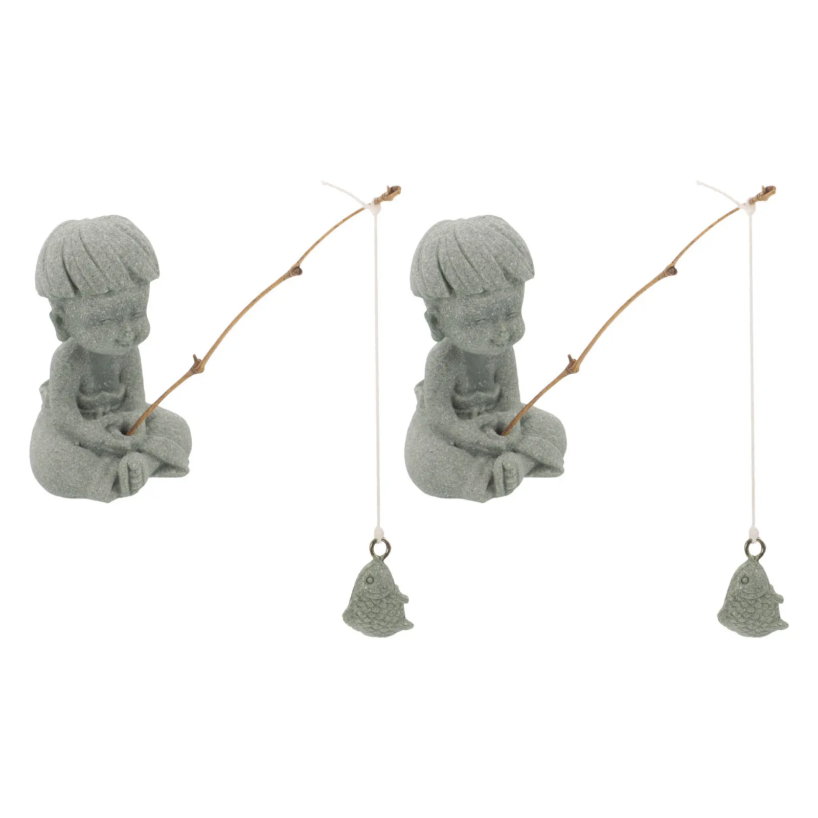 

2Pcs Lifelike Mini Fisherman Aquarium Decor for Girls Desktop Bonsai Terrarium Cute Ornaments Aquarium Decor for Girls