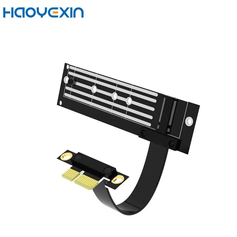M2 TO PCIE Riser PCIe X1 PCI-E3.0 1X To M.2 NVMe M Key 2280 Riser Card Gen3.0 Cable M2 Key-M PCI-Express Extension Cord