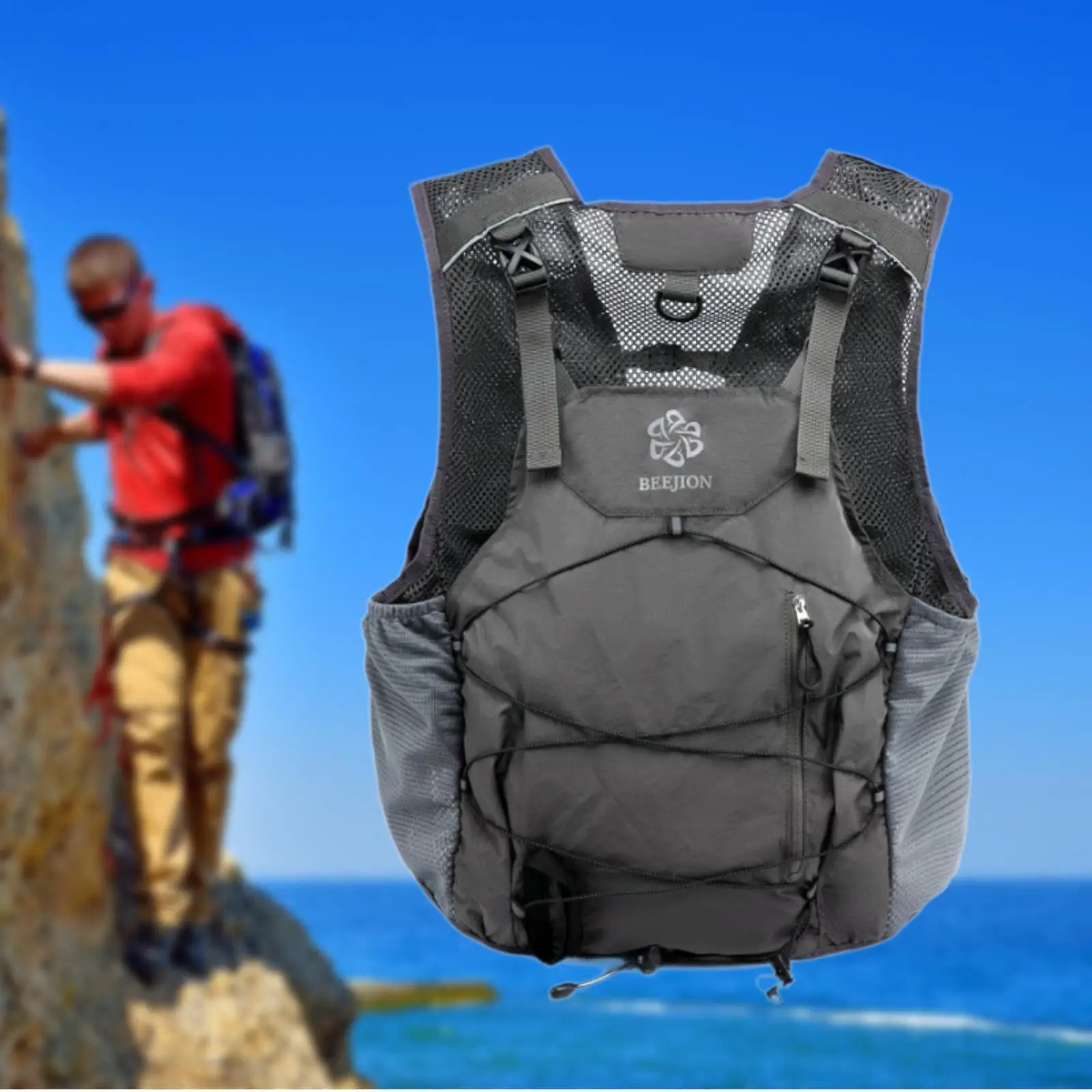 

Жилет с гидратацией, жилет для воды, рюкзак для бега, несколько карманов, рюкзак для езды на велосипеде, кемпинга, альпинизма