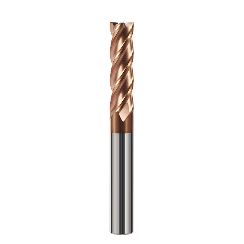 HRC55 Carbide End Mill 2 4 5 6 8 10 12mm 4Flutes Endmills Cutter Alloy Coating Tungsten Steel Cutting Tool CNC Maching Endmills