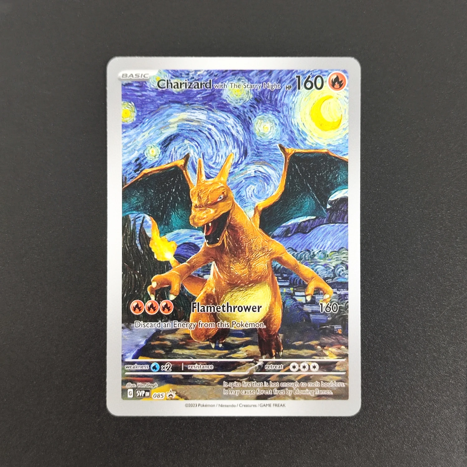 TCG-Karten Englisch Pikachu mit grauem Filzhut Van Gogh Serie SVP 085 Promo Hobby DIY Sammelkarte