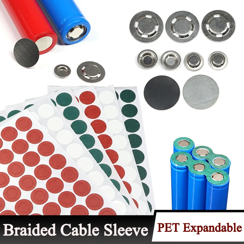 18650 Battery Gasket/ Spot Welding Cap Stainless Steel Electrode Tip Cap Positive/Negative Flat Gasket Weld Battery Accessories