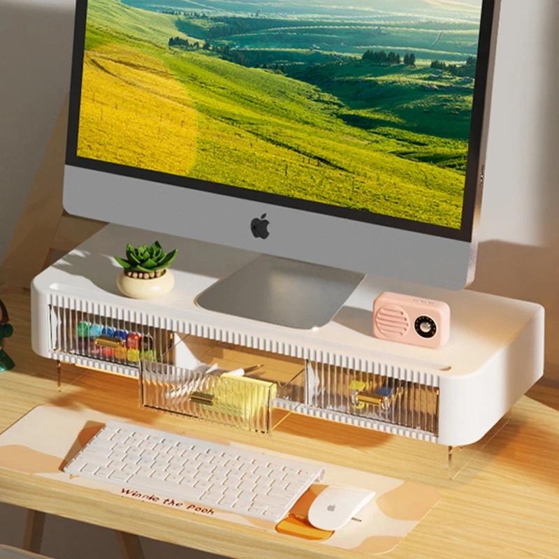 Monitor Stand For Desk With Drawer - Cartoka
