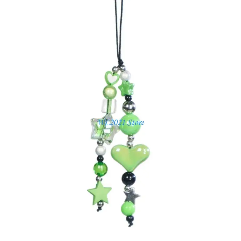 

G5GC Fashionable Keychain Charm Acrylic Keyring Butterfly/Heart/Star Pendant Key Chain Stylish Phone Accessory for Women