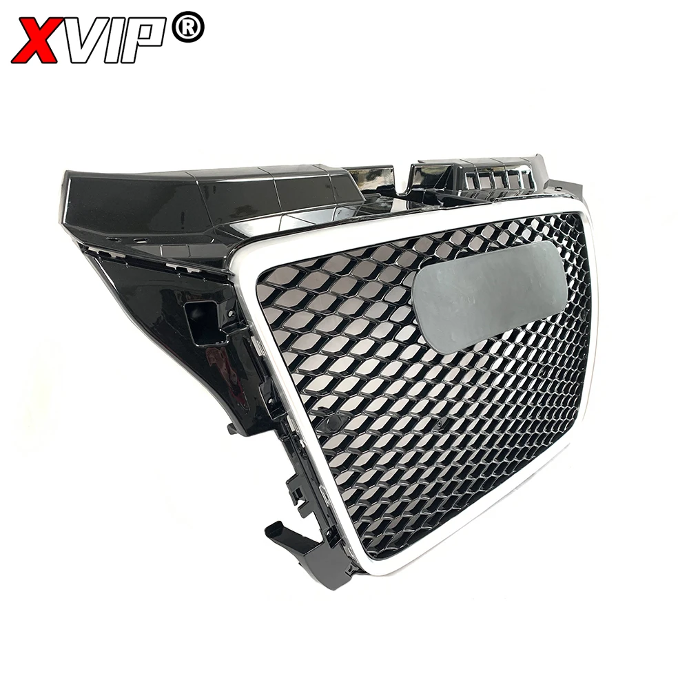 XVIP-Calandre de Pare-Choc Avant Dnom Argenté RS3, pour Audi A3 S3 8P 2008-2012 à RS3 Style, Cadre Argenté, Grilles de Course