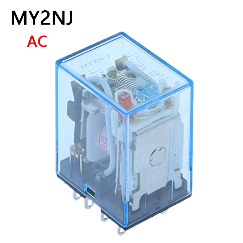 MY2 HH52P MY2NJ Relay Coil General DPDT Micro Mini Electromagnetic Relay Switch with LED AC 12V 24V 36V 48V 110V 220V 380V