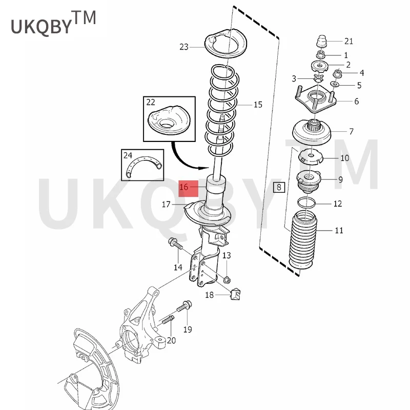 Applicable to Vo lv o XC 90 03-16 Suspension rod fixing bracket swing arm base