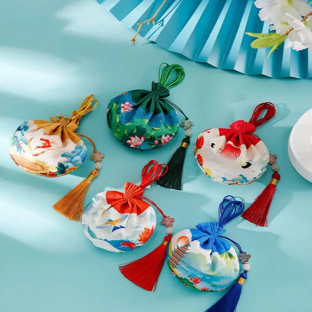 Фестиваль лодки-дракона с кисточкой, саше в китайском стиле, цветок, женская сумка для ювелирных изделий, подвесная сумка с принтом, сумка для хранения в китайском стиле