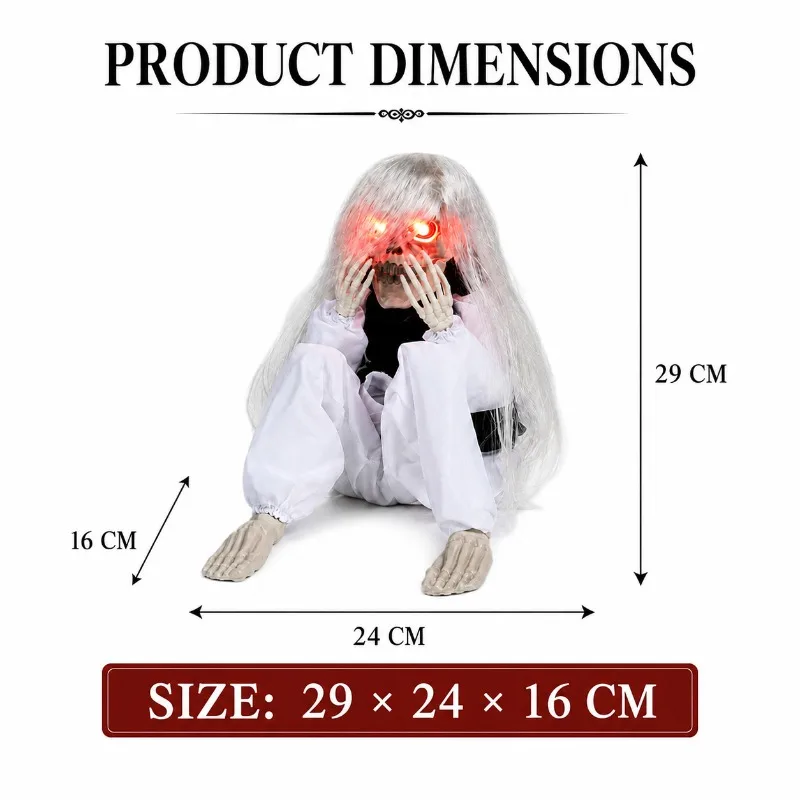 Halloween New Crying Skull Props Toys Ornaments Ornaments Cross-border Horror Props Pumpkin Lanterns Hanging Ghosts