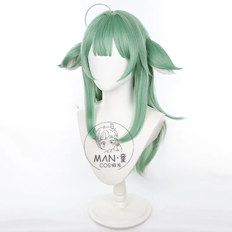 هونكاي: شعر مستعار ستار ريل هووهو التنكري شعر طويل متدرج على شكل حرف T مع آذان الوحش هدية الهالوين