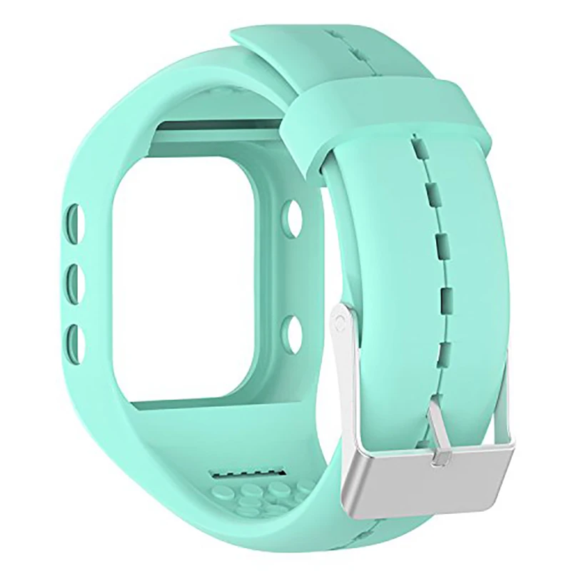 Silicone Watch Band Adjustable Wrist Strap Wristband Replacement for Polar A300 Smart Watch Teal