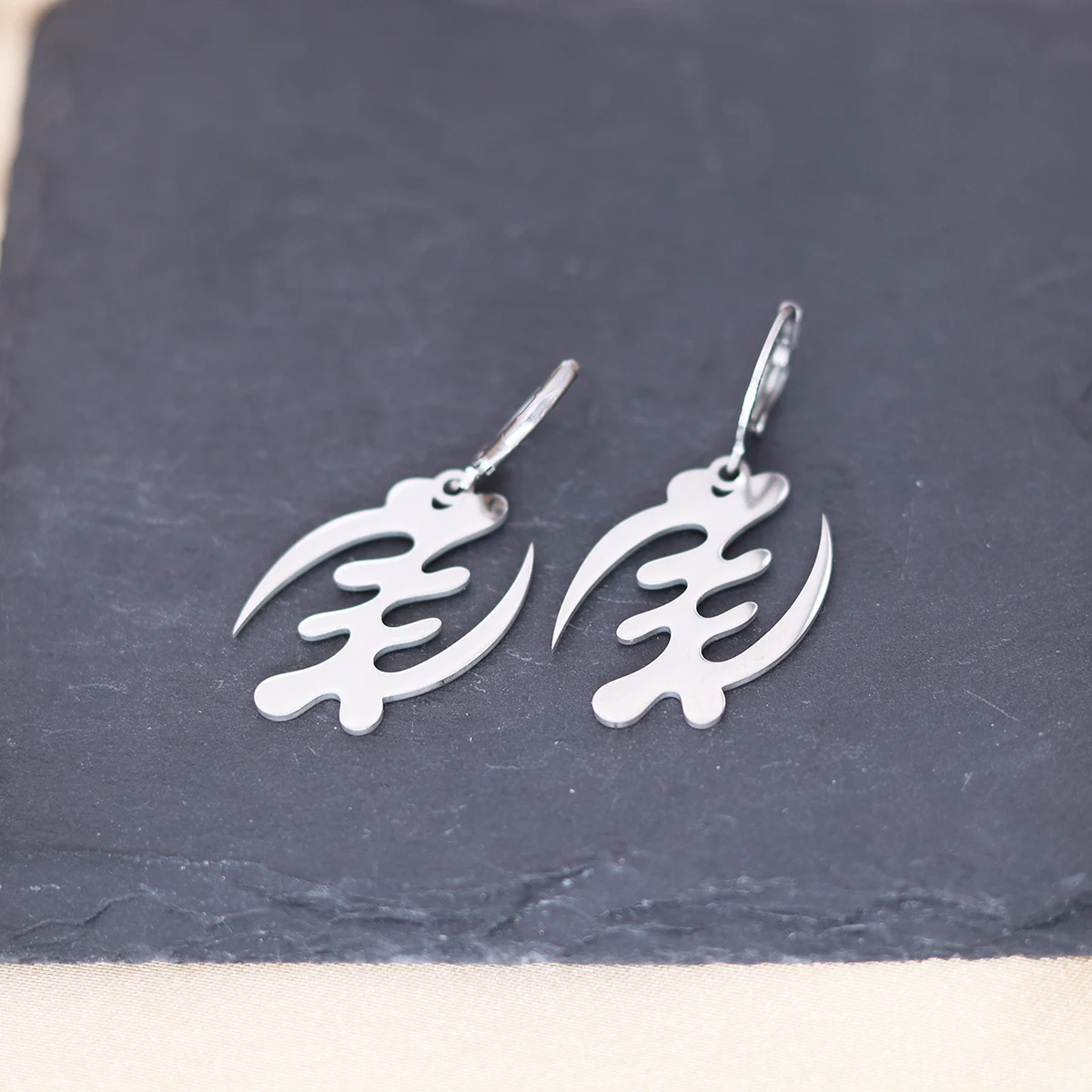 Kinitial Stainless Steel Adinkra Gye Nyame Earrings Ghana African Jewelry Earring Wholesale,Anniversary Birthday Gift