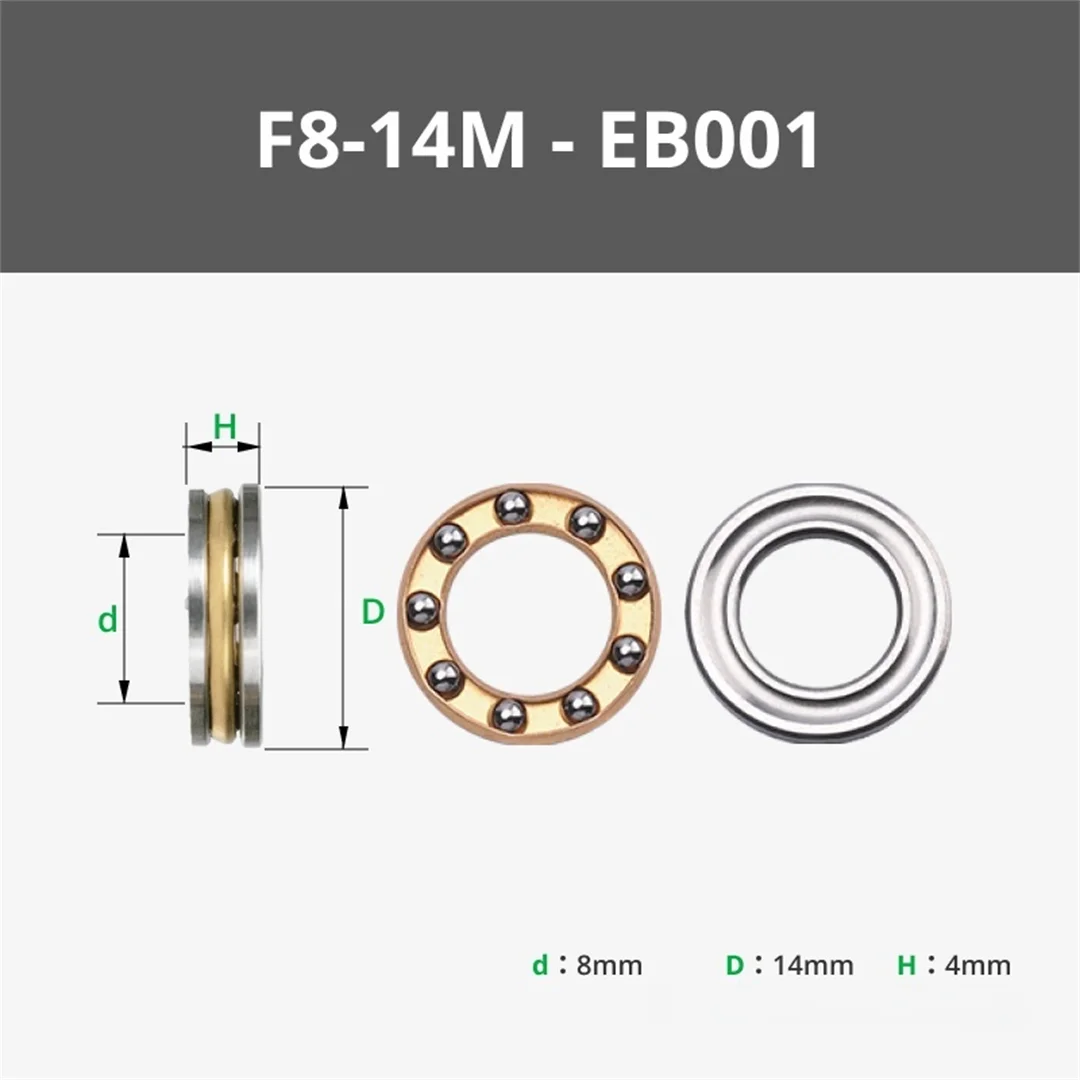 Tuozhu 3D Printing Model Special Standard Part F8 14M Micro Thrust Ball Bearing (1 piece) EB001 Maker Treasure