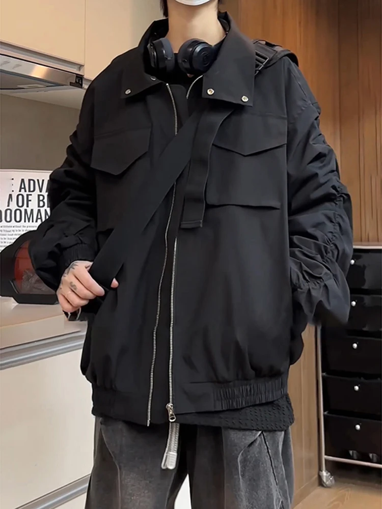 

American Sle Bomber Jaet Men's Folded ket ort Flight Jaet oulder Padded Polyester Fiber Outerwear for Youth