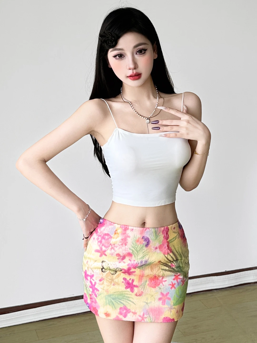 

Юбка с цветочным принтом и низкой талией, женская юбка ter Ne ort Dr Island Vaion Sle, полиэфирная ткань, облегающий дизайн