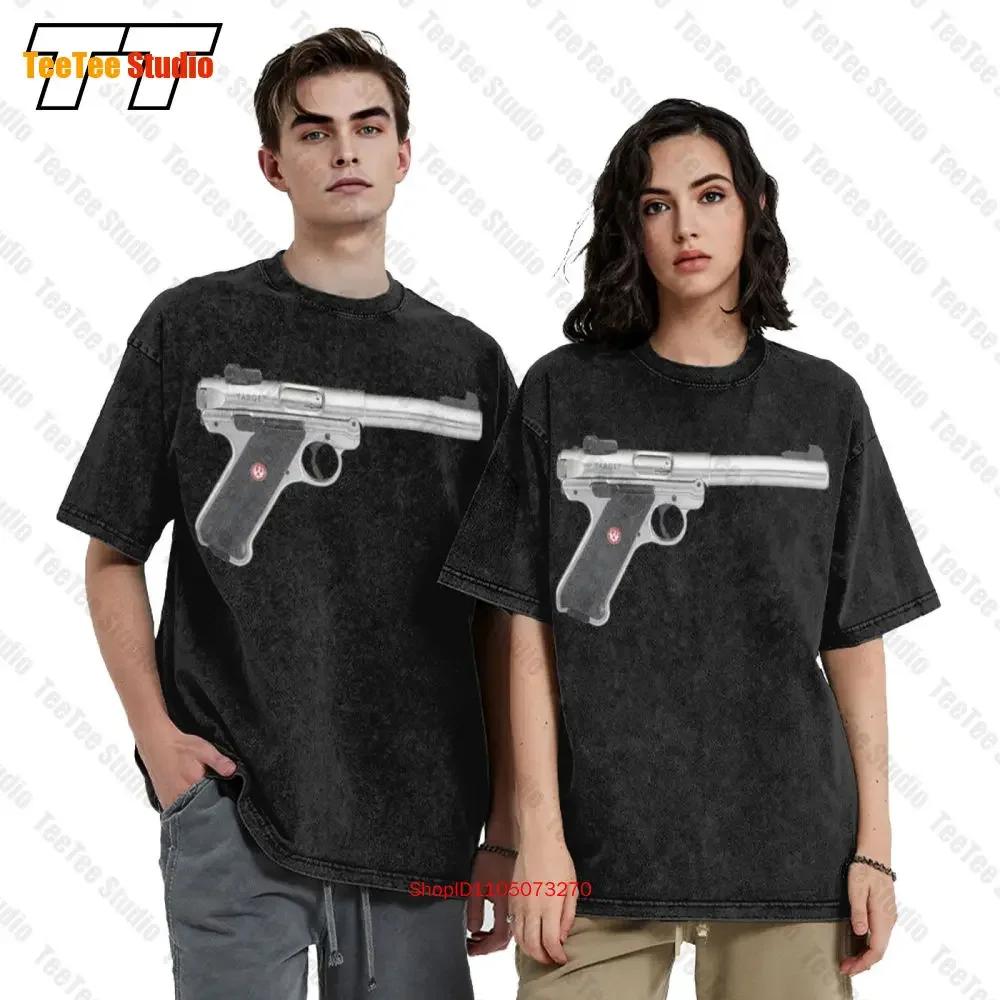 Ruger Mark Iv Pistol Trees Texture Hip Hop Oversized T-Shirt A3OC