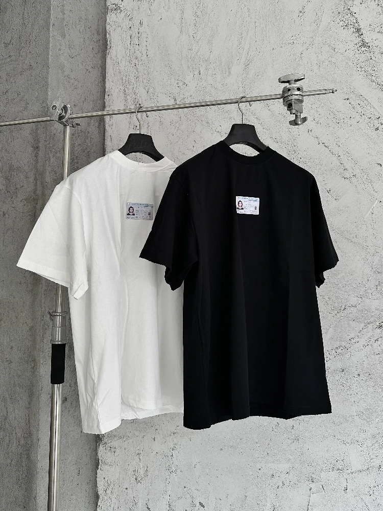 

ort Sve round Ne T-irt ID Photo Card Base irt Pure Color ex Couple Summer Casual Wear Daily Life Youth Faion