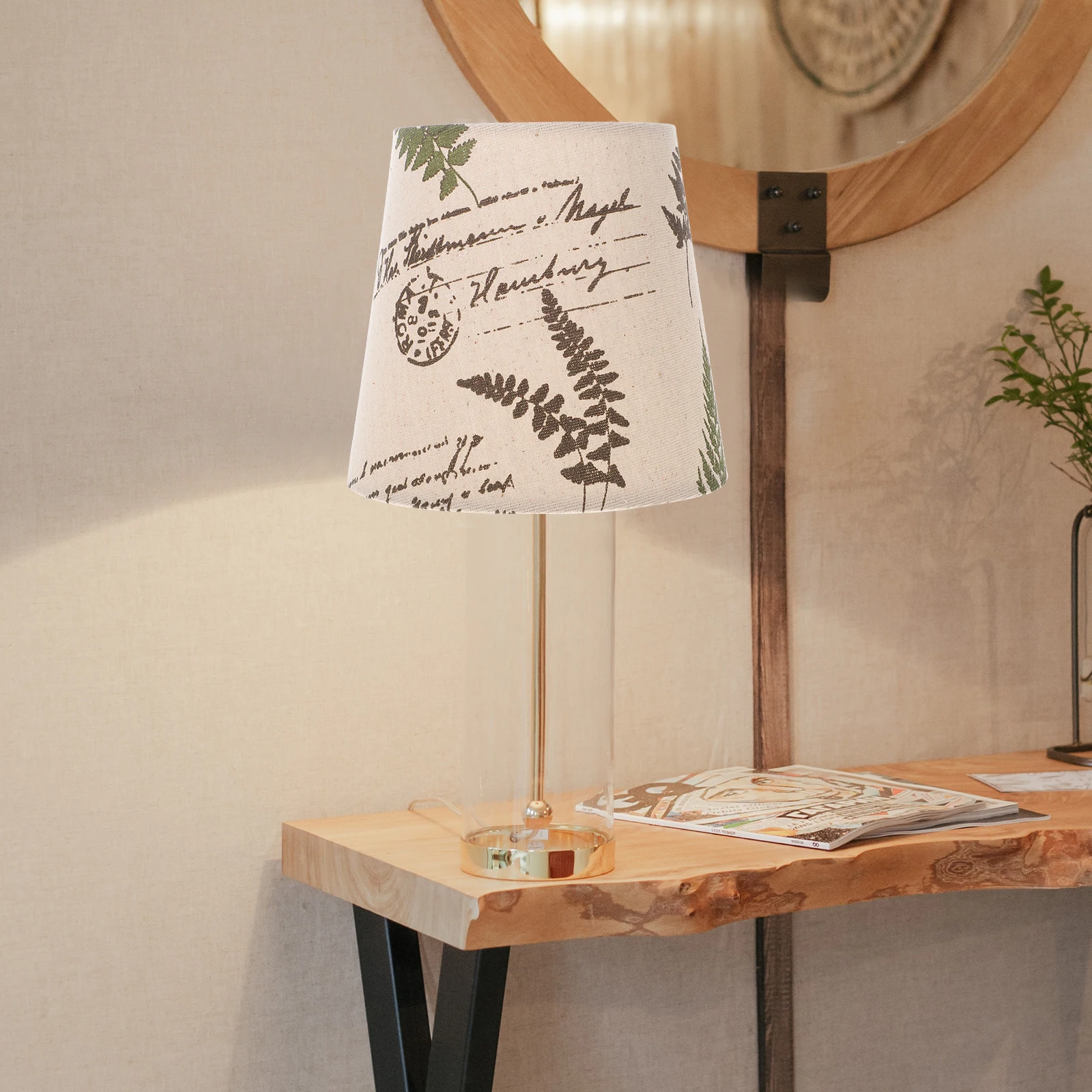 

Creative PVC Cloth Lampshade E14 Socket DIY Durable Home Decor Leaf Pattern Lamp Cover for Wall Floor Ceiling Lamps