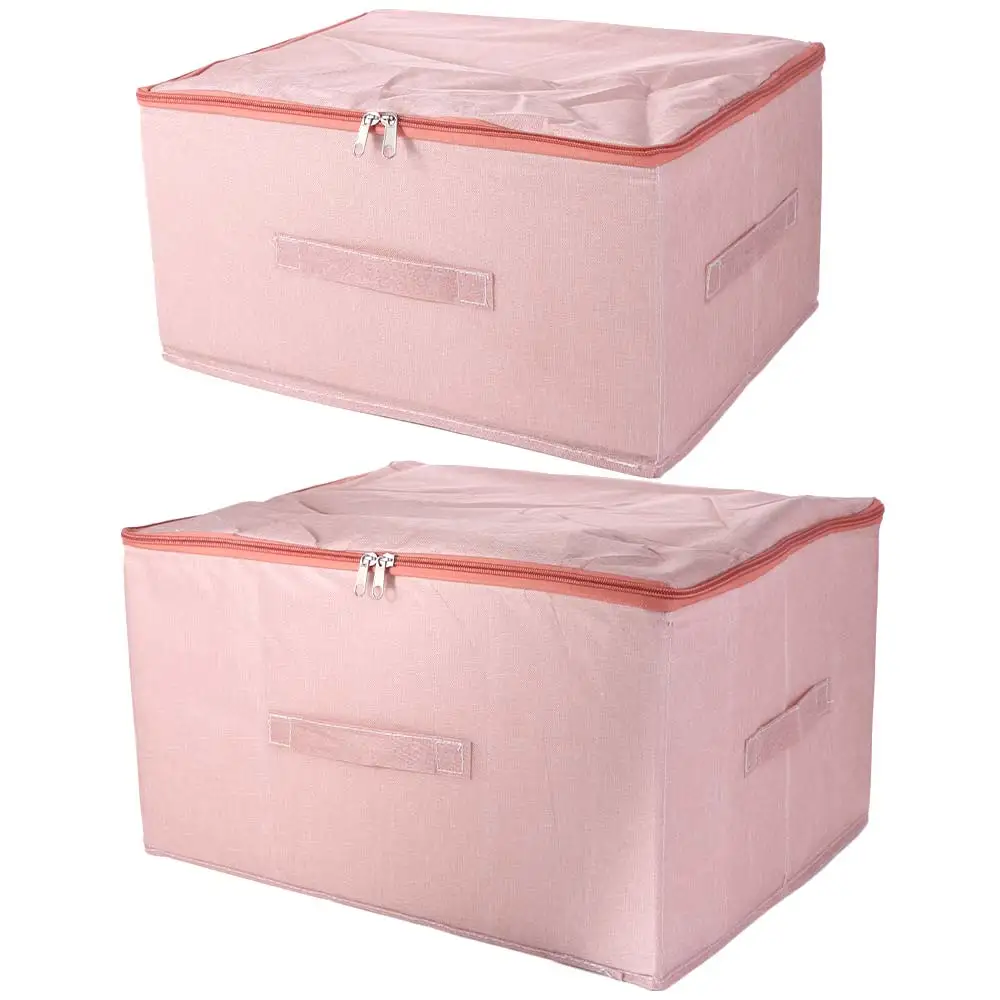 

Large Capacity Clothes Quilt Storage Bag Dustproof Foldable Clothing Sorting Box Stackable with Zipper Toys Storage Containers