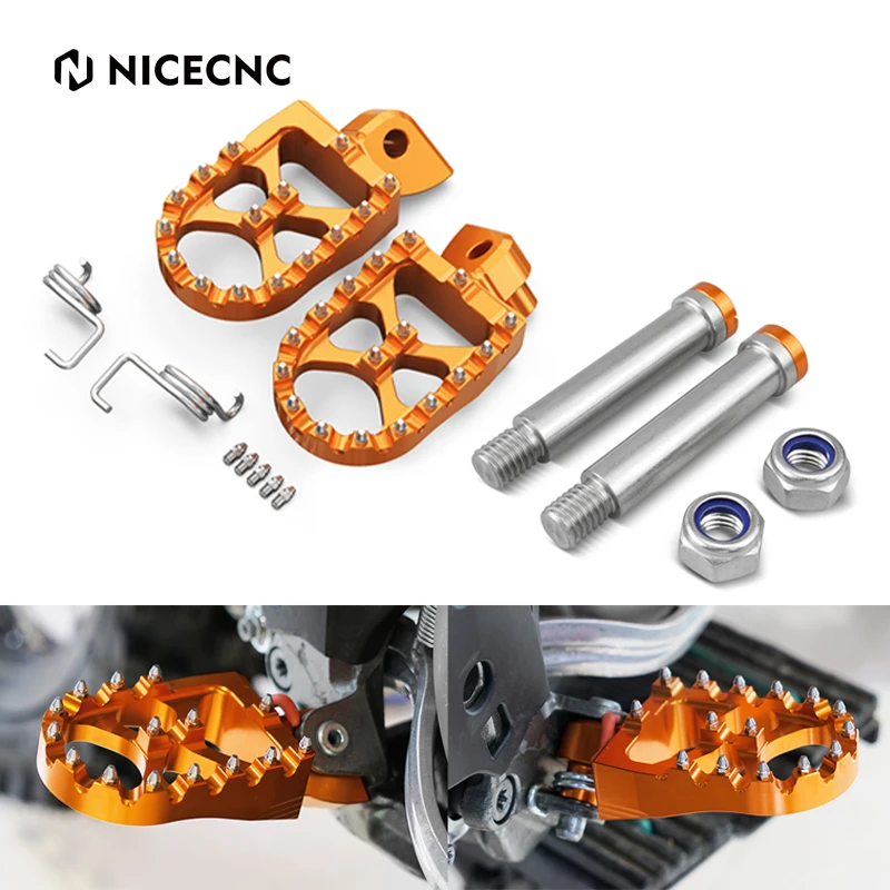 Motorcycle Foot Pegs Footrest & Pins For KTM 690 Enduro R SMC R 790 950 990 1090 1190 1290 Adventure Supermoto Super ADV R T