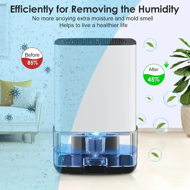 Home Dehumidifier Bedroom Bathroom Basement Dehumidifier Automatic Shutoff