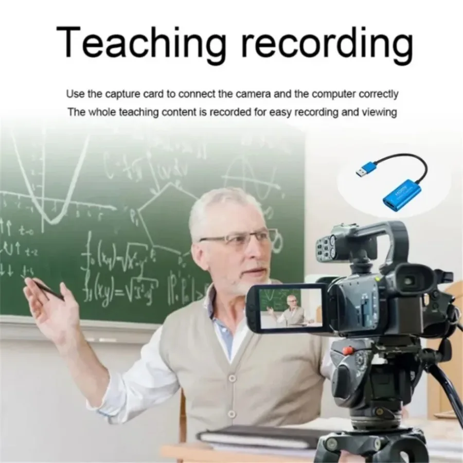 HDMI-compatible USB 3.0/Type-C Video Capture Card 4K Video Game Grabber Record for PS4 Game DVD Camera Recording Live Streaming
