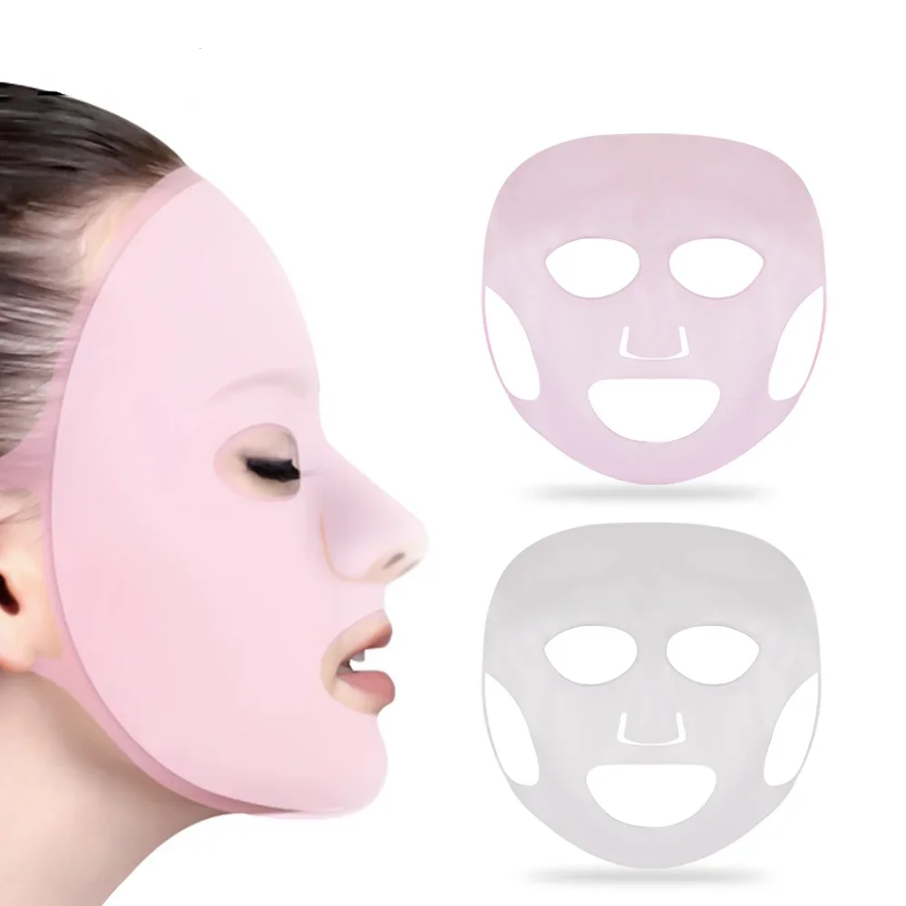 

Hot Reusable Silicone Mask Cover Face Skin Care Hydrating Moisturizing Mask for Sheet Prevent Evaporation Steam Beauty Tool