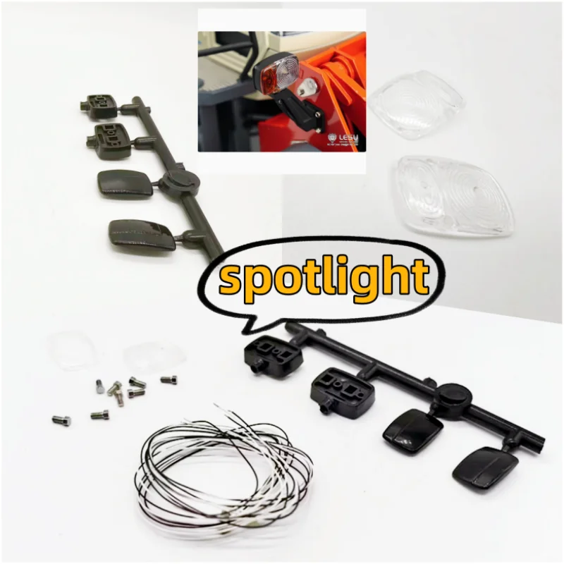 Lesu Model For 1/16 Construction Machinery Lesu Loader Headlight S-1274 Led Spotlight Spotlight Diy Modified Rc Accessories