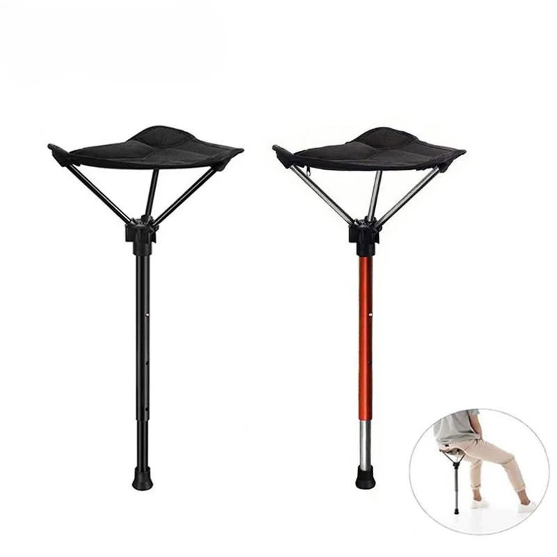 

One Leg Stool Mini Portable Retractable Stool Adjustable Outdoor Furniture Folding Chair Camping Hiking Fishing Line Up