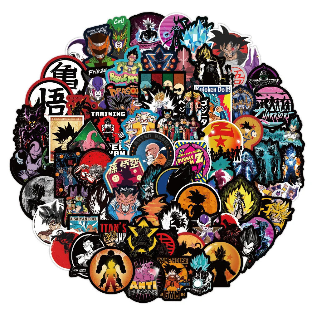 10/30/50/100pcs Dragon Ball Anime Stickers Son Goku Cartoon 
