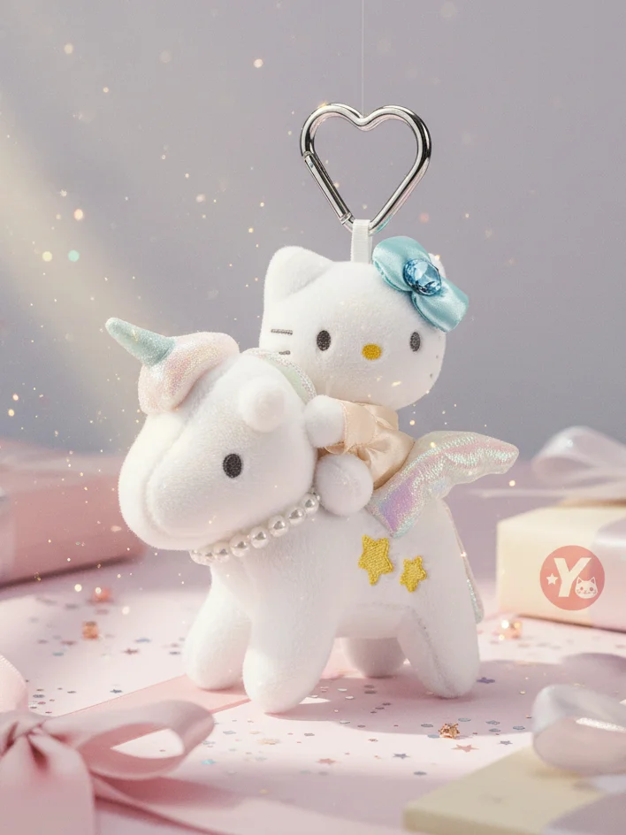 yosida-vntine's-day-exclusive-orn-riding-white-kt-bag-charm-doll-keychain-birthday-gift-bag-accories