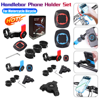 Motorcycle Bike Phone Holder Stand 360° Rotatable Bicycle Quad Lock Phone Support Shock Absorber MTB Handlebar Phone Stand