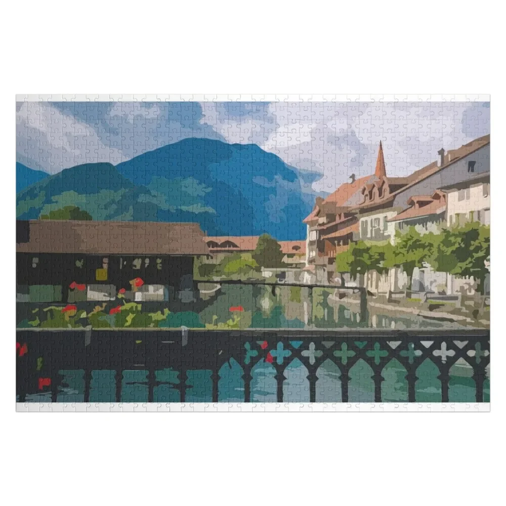 

Interlaken Scene Painting Jigsaw Puzzle Photo Personalized Gifts Game Children Woods For Adults Puzzle