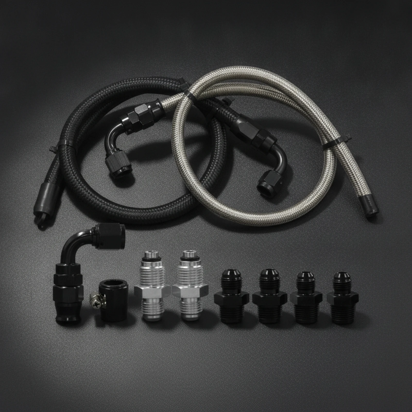 Power Steering Hose Kit Threaded Power Steering Line Kit Reinforced Rust-Resistant for Builders, LS Swap, Engine Bay Refresh
