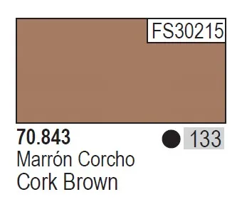 Vallejo Acrylic Paint Spain AV 70843 133 Cork Brown Environmentally Friendly Water-Based Model Hand Painted 17ml Plastic