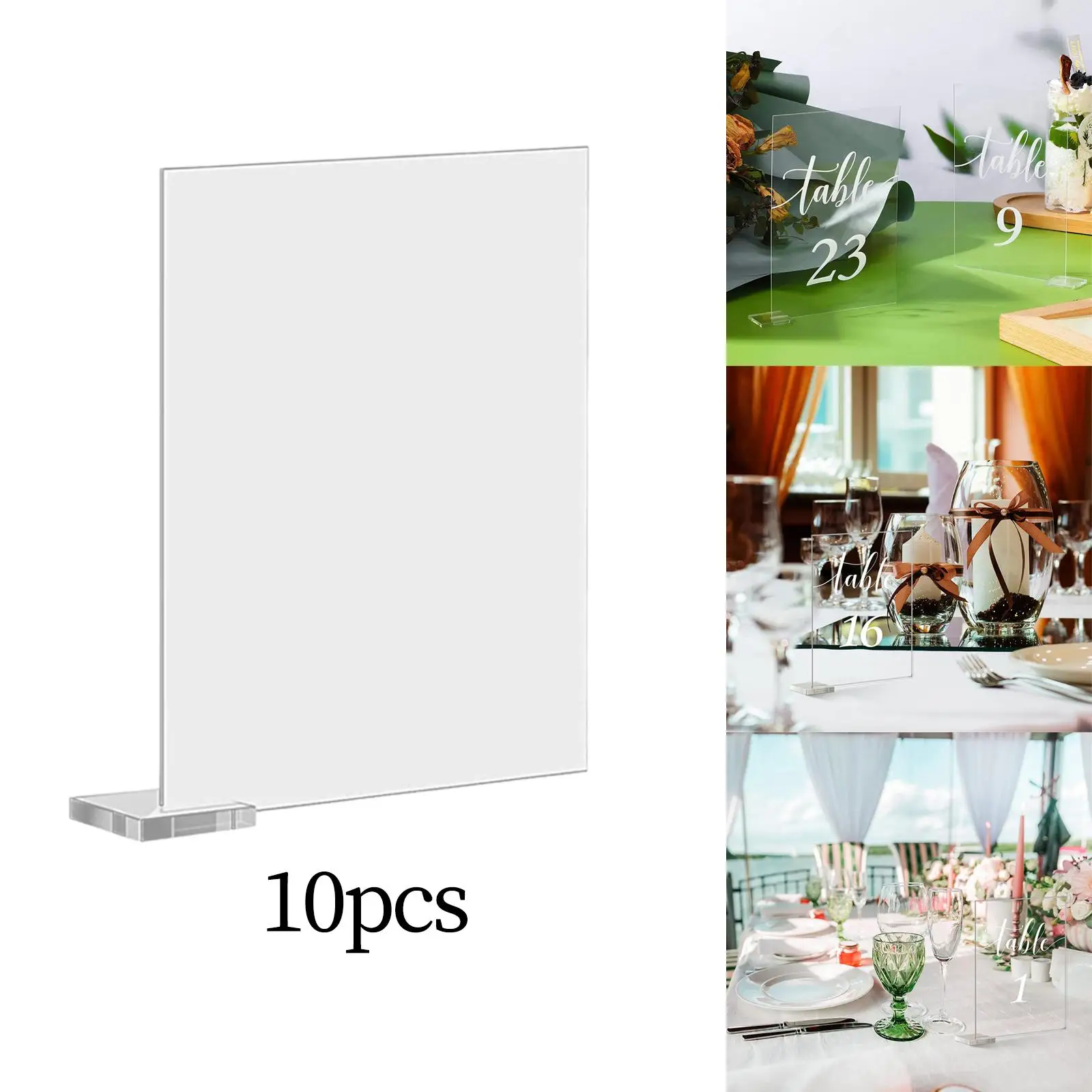 Elegant Acrylic Table Card Holders for Wedding Seating Arrangements