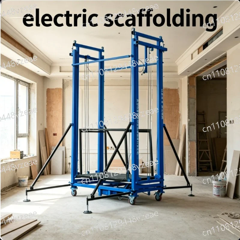 Mobile Steel Scaffolding 6m 300kg Load for Industrial  Altitude Operation Remote Control Electric Scaffold, Lifting Platform