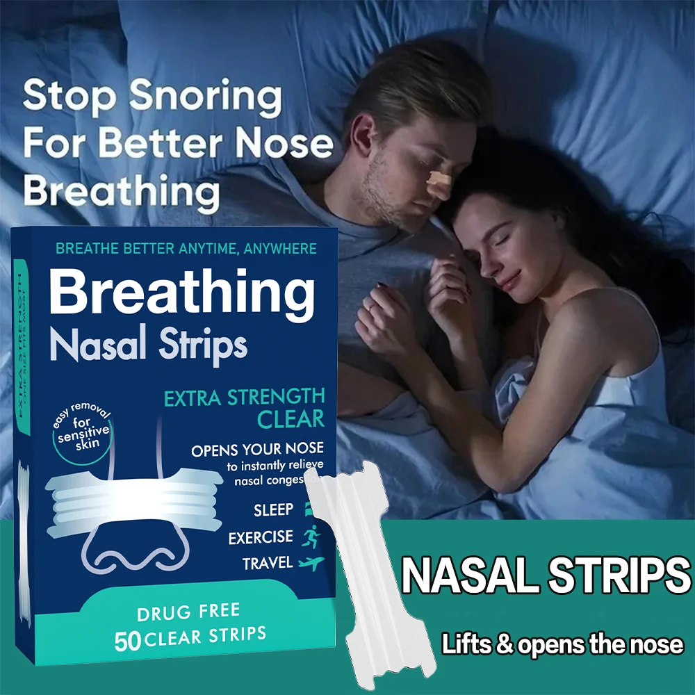 

Nasal Strips for Snoring Nasal Patch Physical Expansion Breathable Nose Patch Better Sleep Anti-Snoring Extra Nasal Strip Patch