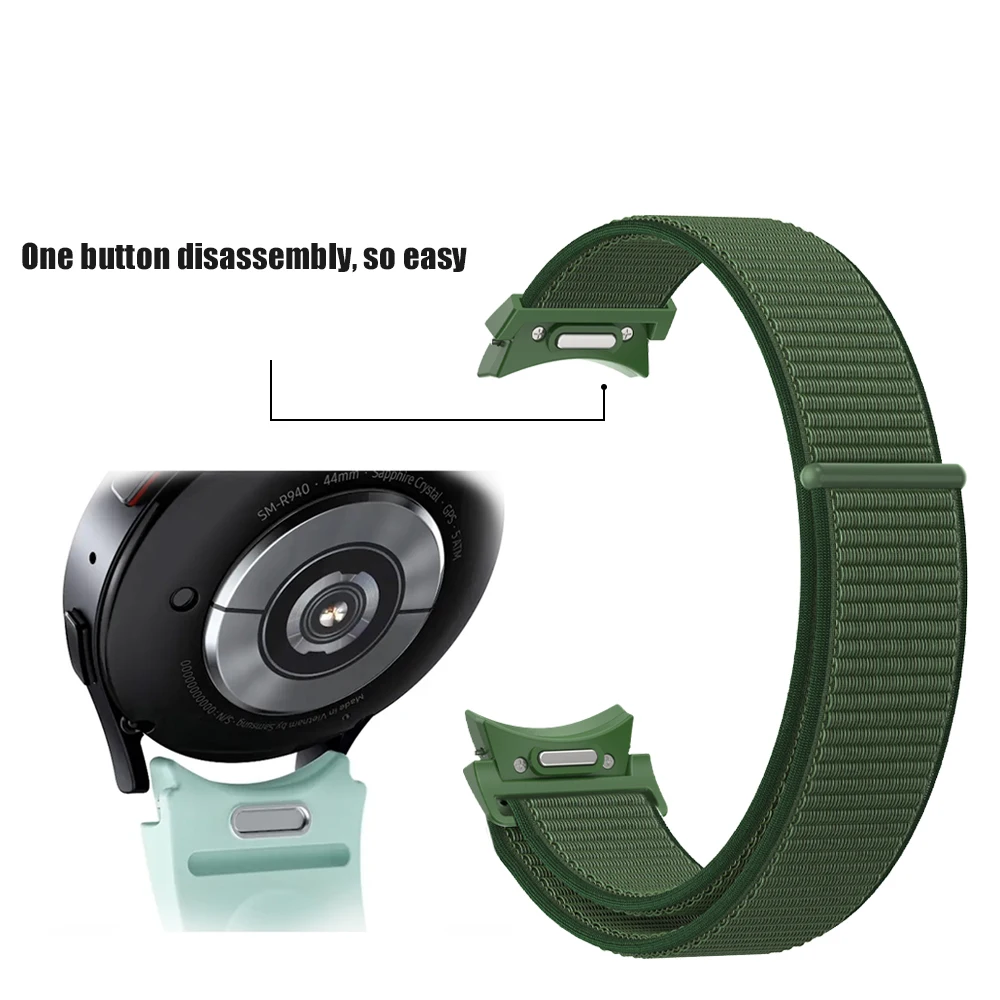 20mm nylonowa pętla do Samsung Galaxy Watch 6 4 Classic 5 pro 44mm 40mm 47mm 43mm 45mm 46 bransoletka correa Galaxy Watch 4 pasek