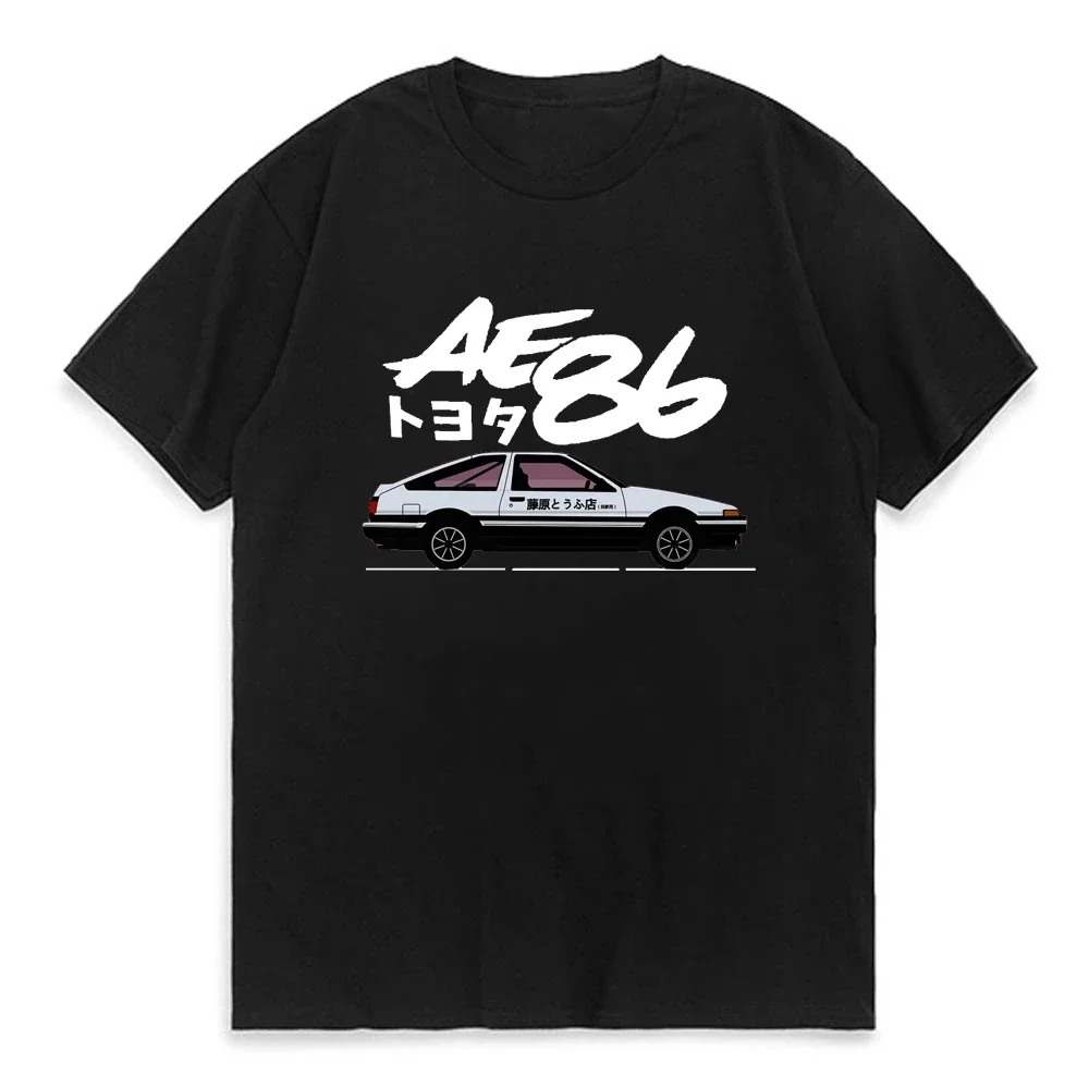 AE86 Initial D T-shirt Men Summer Cool Short Sleeves Tshirt Casual Homme T Shirt Racing Drift Car Graphic Tee