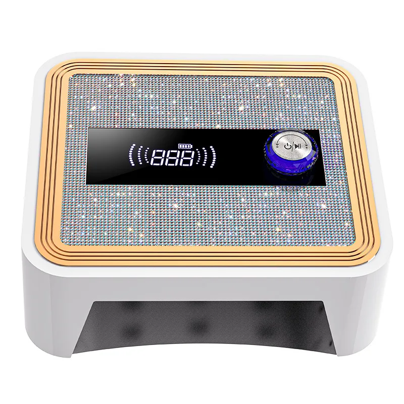 Kleben Diamant LCD Touch Screen Metall Boden Lade Nagel Lampe Led Schnell Trocknend Nagel Stück Uv Backen Lampe für Nagel shop