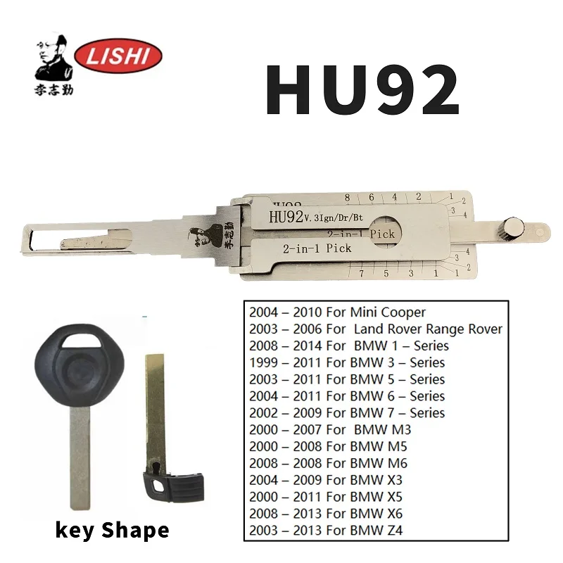 For BWM Lishi 2-in-1 HU92 Decoder Lock Pick Tool 2003 – 2013 For BMW Z4 Door Opem