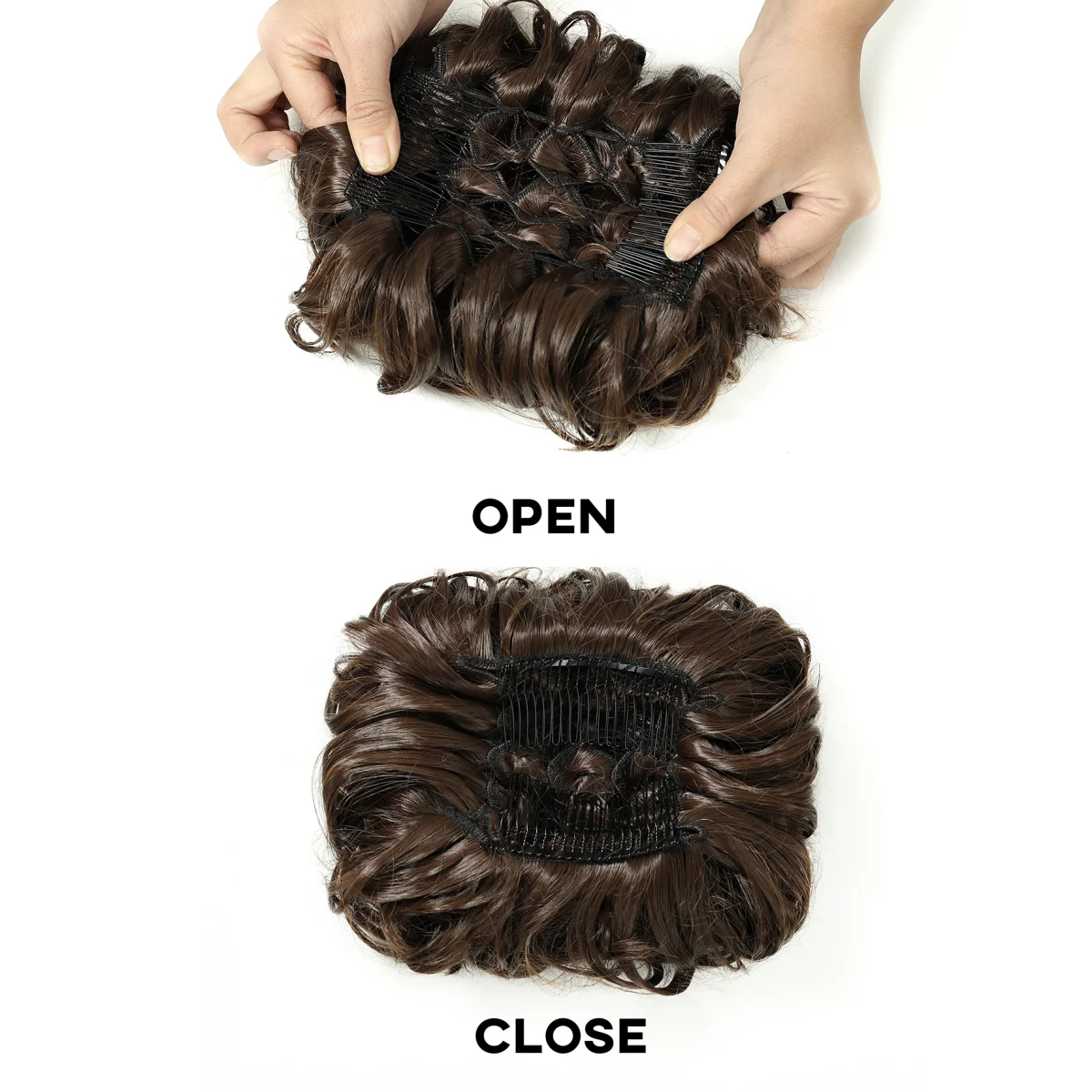 Messy Bun Scrunchie Chignon Hairpiece Curly Dish Hair Bun Extension Combs in Messy Bun Hair Piece for Women