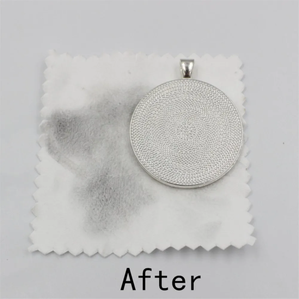 10/50pcs 4x8/8x8/6x10cm White Polish Cloth Silver Color Cleaning Soft Clean Wipe Wiping Cloth For Jewelry Tool Accessories