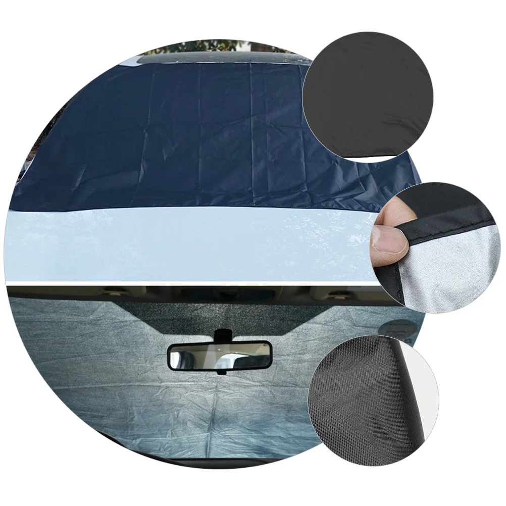 

Car Windshield Snow Cover Foldable With Magnets Front Windshield Ice Protector For Truck Van Suv Auto Glass Protection