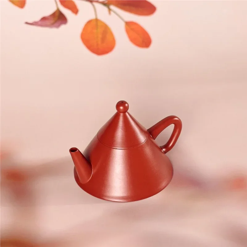 Small Yixing Zisha Pyramid‑Shaped Teapot Original Ore Zhuni Dahongpao Clay Pure Handmade Exquisite Household Kung Fu Tea Ware