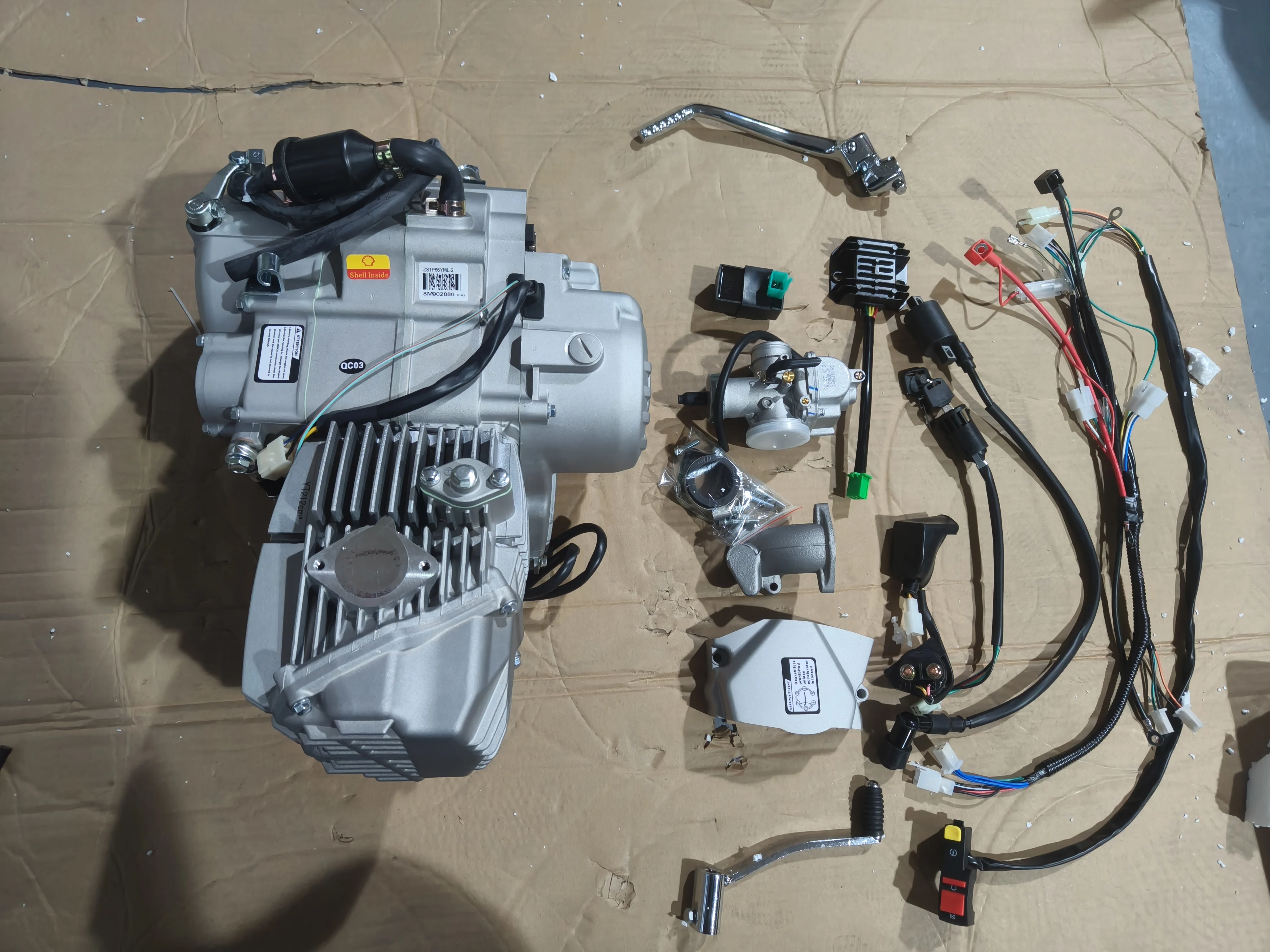 212CC Motorcycle Engine Electric Kick Start 5 Speed 4 Stroke