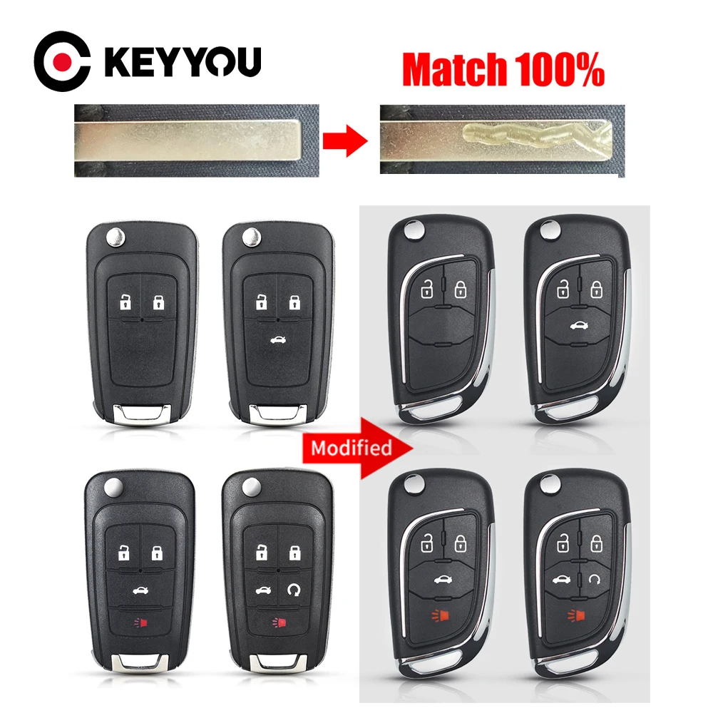 

KEYYOU с режущим сервисом, корпус автомобильного ключа для Chevrolet Cruze Epica Lova Camaro Impala, подходит для Astra J Corsa E Insignia Zafira C