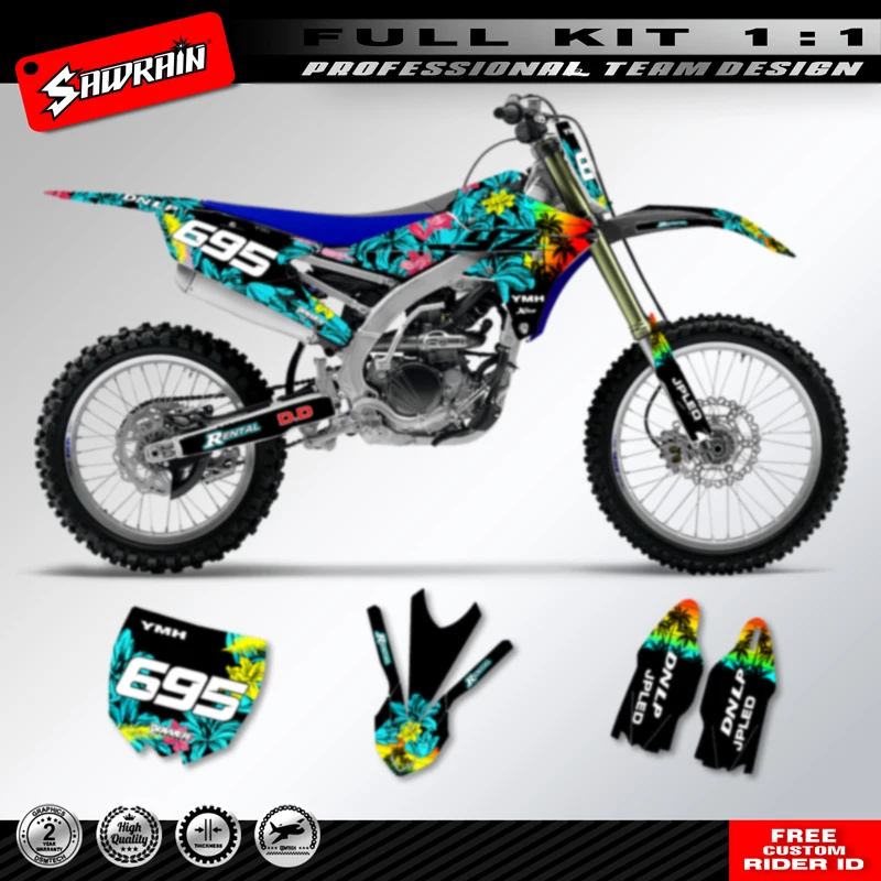 

Sawrain Motorcycle Custom Team Graphics Decals Sticker Kit For YAMAHA YZF250 2014-2018 YZF250X WRF250 2015-2019 YZF450 2014-2017