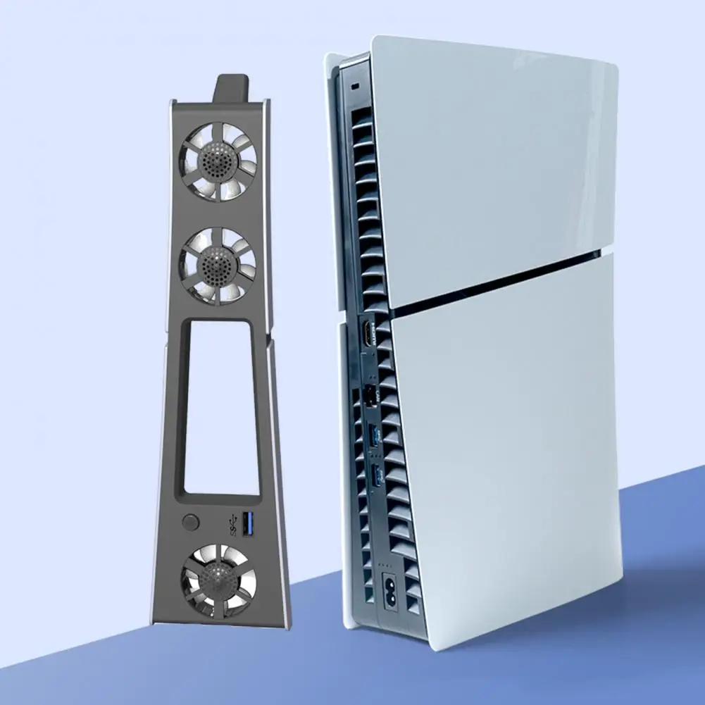 Quiet Efficient Gaming Console Cooler Fan, USB 3.0 Port para Ps5 Slim, Radiador de baixo ruído, instalação simples